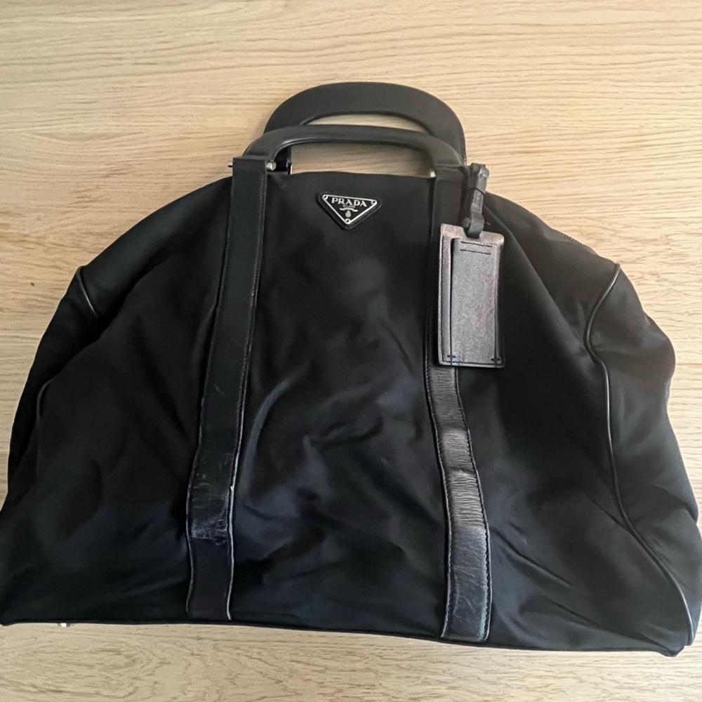 Prada vintage overnight bag black nylon